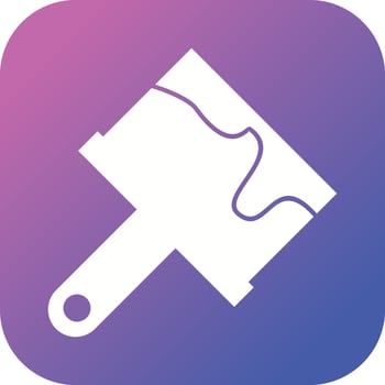 Beautiful Paint Brush Glyph Vector Icon