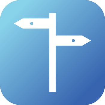 Beautiful Directions Glyph Vector Icon