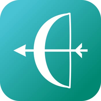 Beautiful Archery Glyph Vector Icon