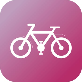 Beautiful Bicycle Glyph Vector Icon