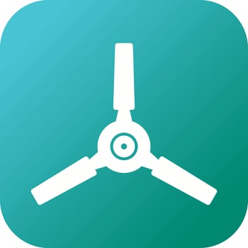 Beautiful Fan Glyph Vector Icon