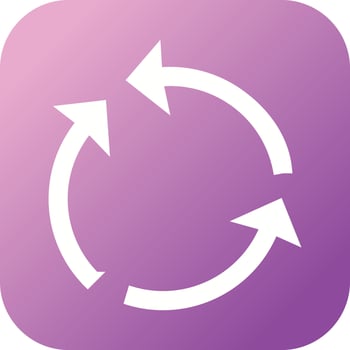 Beautiful Cycle Arrow Glyph Vector Icon