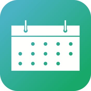 Beautiful Calendar Glyph Vector Icon