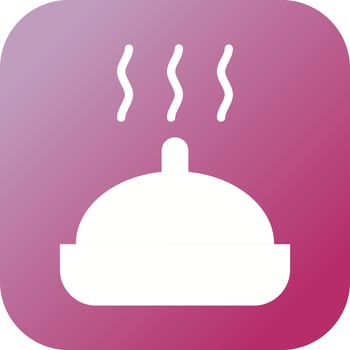 Beautiful Hot Food Glyph Vector Icon