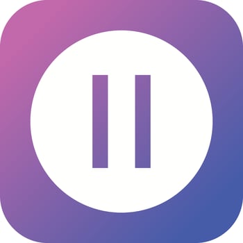 Beautiful Pause Button Glyph Vector Icon
