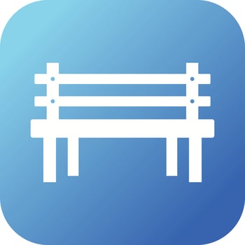 Beautiful Bench Glyph Vector Icon