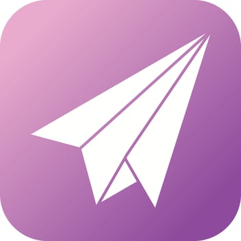 Beautiful Paper Airplane Glyph Vector Icon