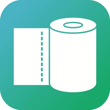 Beautiful Tissue Roll Glyph Vector Icon