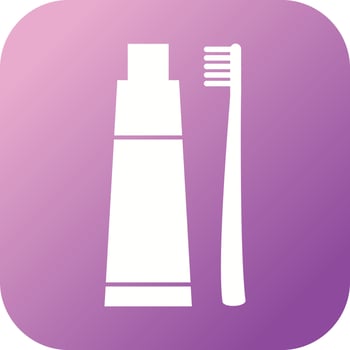 Beautiful Tooth paste And Brush Glyph Vector Icon
