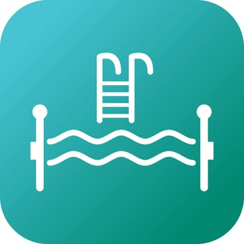 Beautiful Swimming Pool Glyph Vector Icon