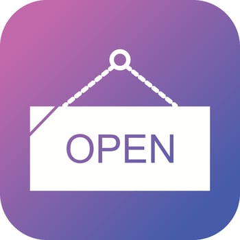 Beautiful Open Glyph Vector Icon