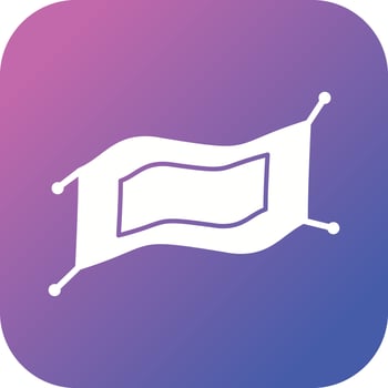 Beautiful Magical Carpet  Glyph Vector Icon