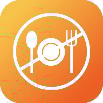 Beautiful Fasting Glyph Vector Icon