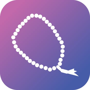 Beautiful Prayer Bead Glyph Vector Icon