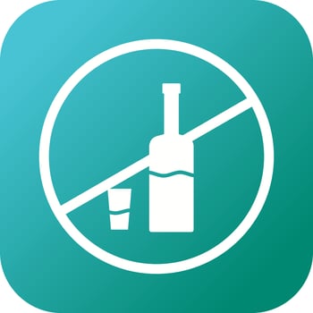 Beautiful No Drink Glyph Vector Icon