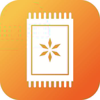 Beautiful Magical Carpet Glyph Vector Icon