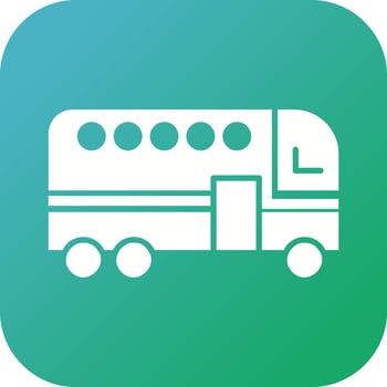 Beautiful Bus Vector Glyph Icon