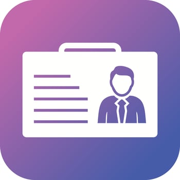 Beautiful Id card Vector Glyph Icon