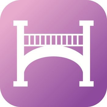 Beautiful Bridge Vector Glyph Icon