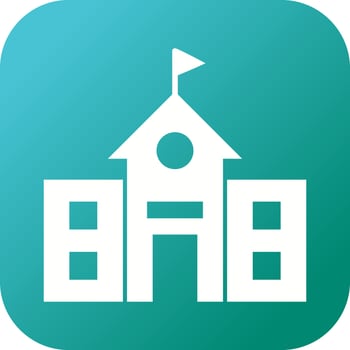 Beautiful College Vector Glyph Icon