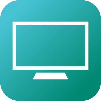 Beautiful screen Vector Glyph icon
