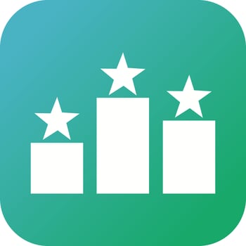 Beautiful Ranking Vector Glyph icon