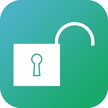 Beautiful Unlock Vector Glyph icon