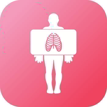 Beautiful Chest X ray Vector Glyph icon