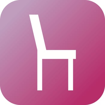 Beautiful Chair Vector Glyph icon