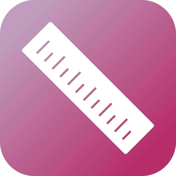 Beautiful Ruler Vector Glyph icon