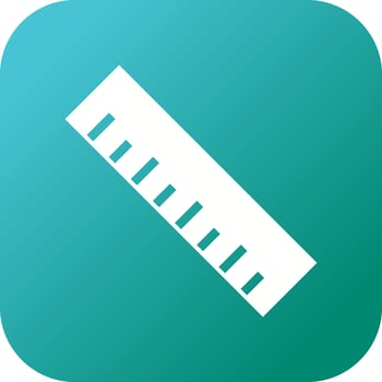 Beautiful Ruler Vector Glyph icon