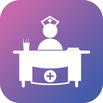 Beautiful Hospital reception Vector Glyph icon