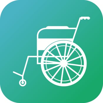 Beautiful Wheelchair Vector Glyph icon