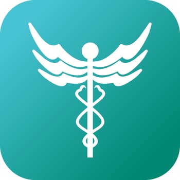 Beautiful Caduceus Vector Glyph icon
