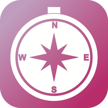 Beautiful Compass Vector Glyph icon