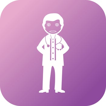 Beautiful Doctor Vector Glyph icon