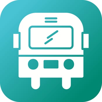 Beautiful Bus Vector Glyph icon