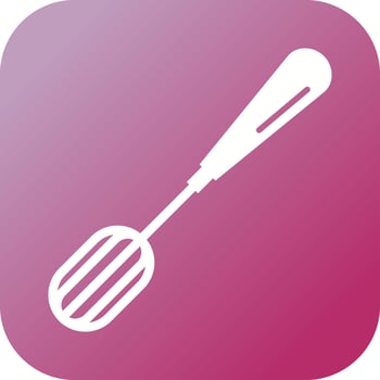 Unique Hand Beater Glyph Vector Icon