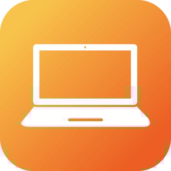 Unique Laptop Glyph Vector Icon