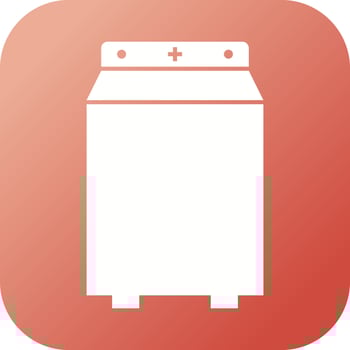 Unique Washing Machine Glyph Vector Icon