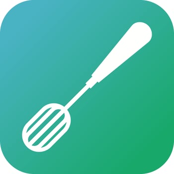 Unique Hand Beater Glyph Vector Icon