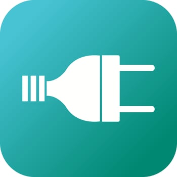 Unique Electric Plug Glyph Vector Icon