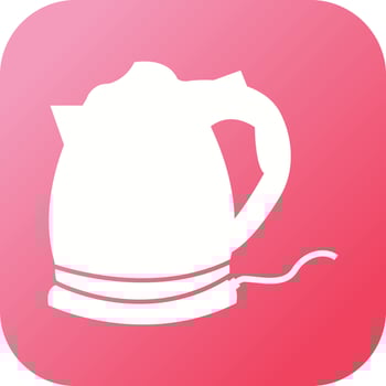 Unique Electric Kettle Glyph Vector Icon