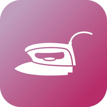 Unique Electric Iron Glyph Vector Icon