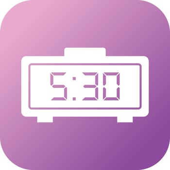 Unique Digital Clock Glyph Vector Icon