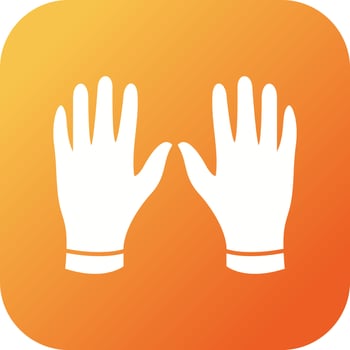 Unique Gloves Glyph Vector Icon