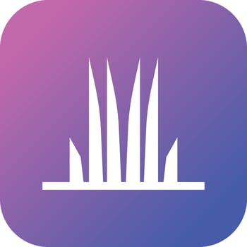 Unique Grass Vector Glyph Icon