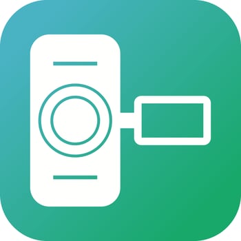 Unique Hand Camera I  Vector Glyph Icon