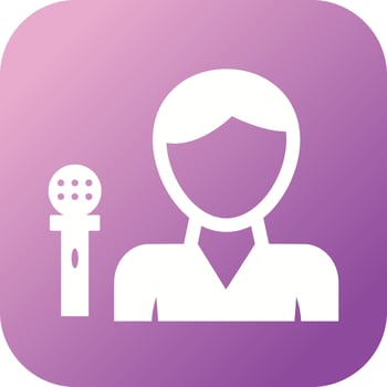 Unique Male Anchors Vector Glyph Icon