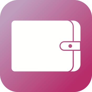Unique Wallet Vector Glyph Icon